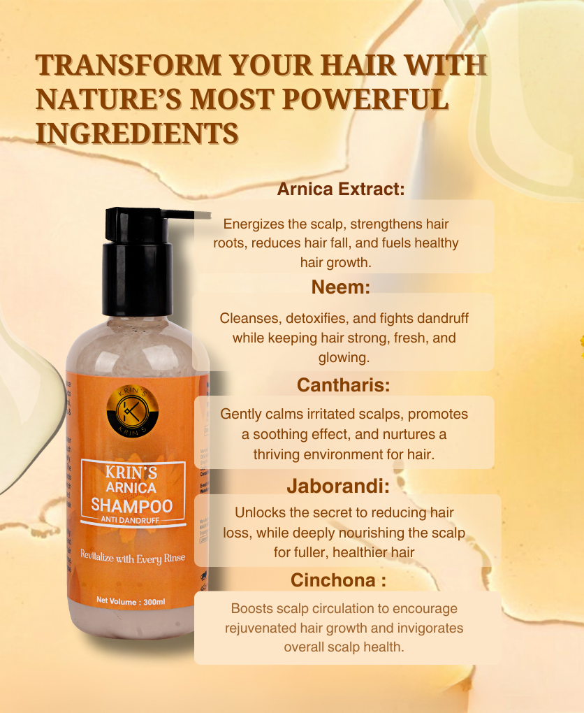 Arnica Wash Shampoo - Enhances Scalp Health and Promotes Hair Growth – 300 ml