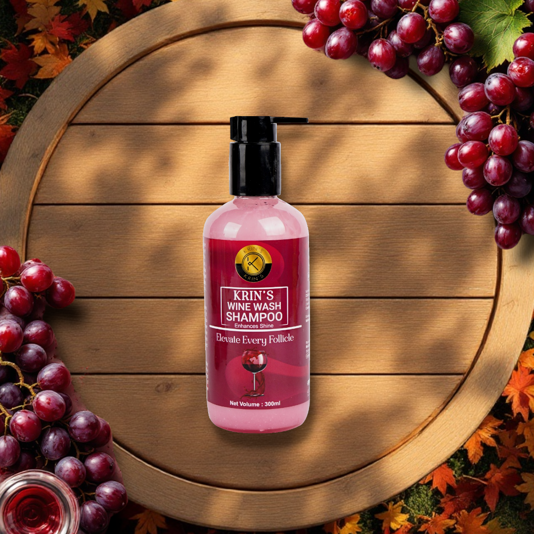Wine Wash Shampoo - Enriched with Wine Extracts for Soft, Shiny Color-Treated Hair – 300 ml