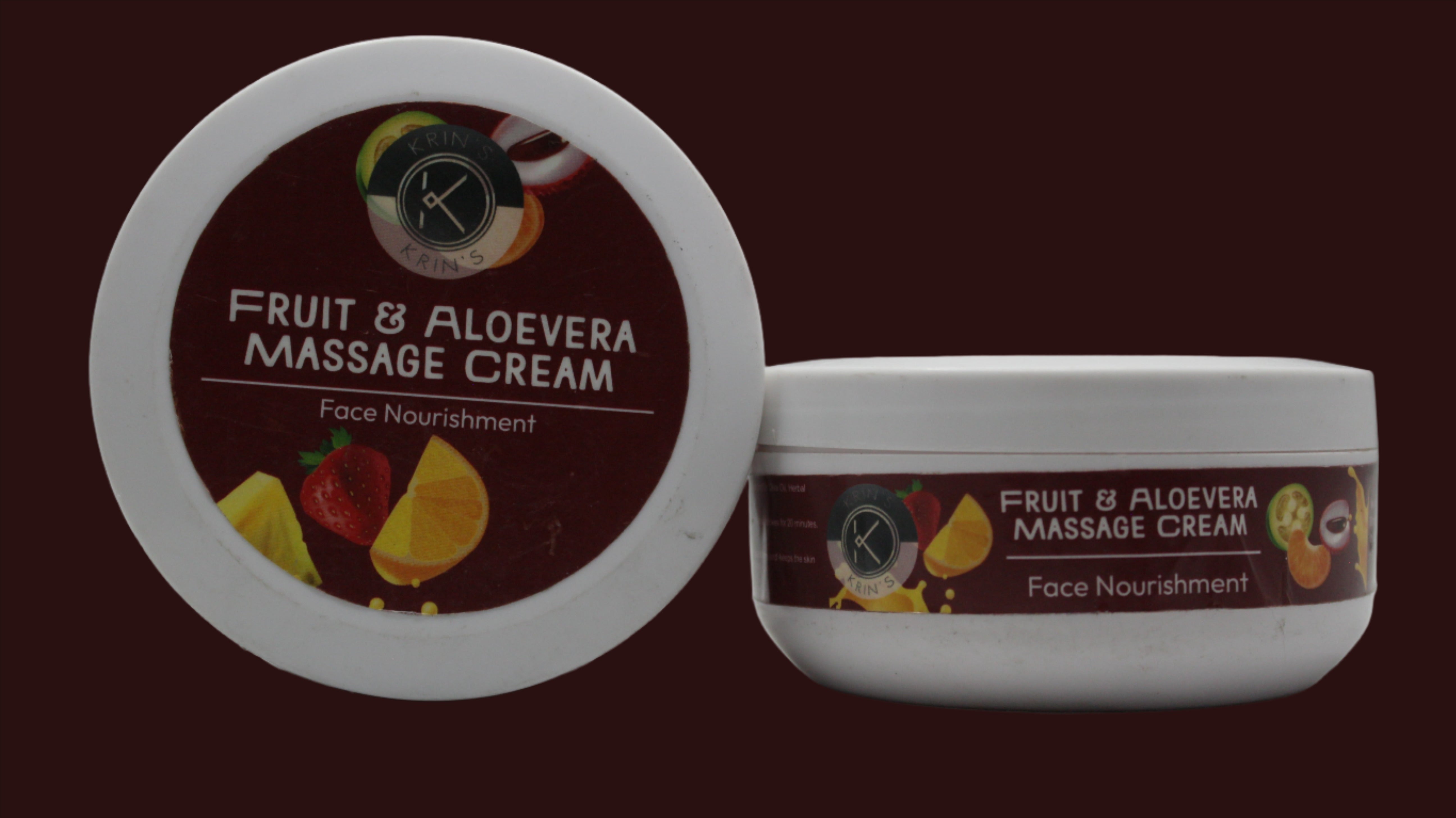 Fruit and Aloevera Massage Cream – Hydrating Massage Cream with Fruit Extracts & Aloevera for Sensitive Skin Relief – 203g