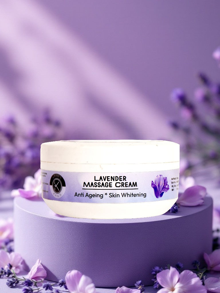 Lavender Massage Cream – Relaxing Lavender Massage Cream to Soothe Sensitive Areas After a Long Day – 208g