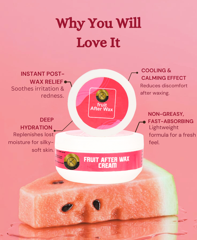 Fruit After Wax Cream- Calming Fruit Infused After Wax Cream that Soothes Irritated Skin while Providing Moisture-209g